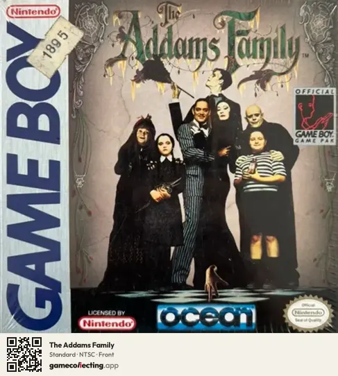 The Addams Family Game Boy, NTSC box front