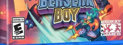 Berserk Boy, the ESRB box on its front