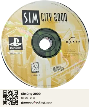 SimCity 2000 PlayStation, NTSC disc
