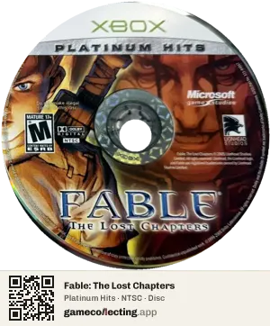 Fable: The Lost Chapters Xbox, NTSC disc