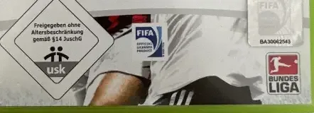 FIFA 09, the USK square on its front