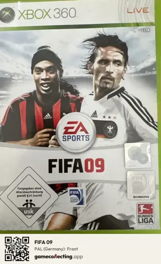 FIFA 09 Xbox 360, Germany box front