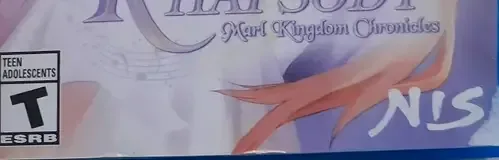 Rhapsody: Marl Kingdom Chronicles, the ESRB box on its front