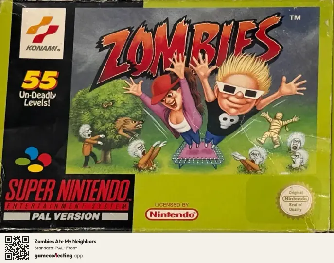 Zombies Ate My Neighbors Super Nintendo Entertainment System, PAL box front