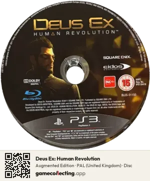 Deus Ex: Human Revolution PlayStation 3, PAL disc