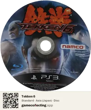 Tekken 6 PlayStation 3, Asia disc