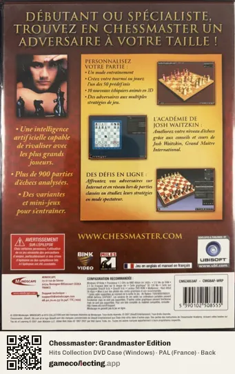 Chessmaster: Grandmaster Edition Computer, France box back