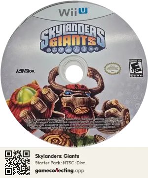 Skylanders: Giants Nintendo Wii U, NTSC disc