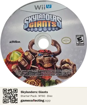 Skylanders: Giants Nintendo Wii U, NTSC disc