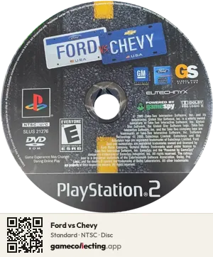 Ford vs Chevy PlayStation 2, NTSC disc