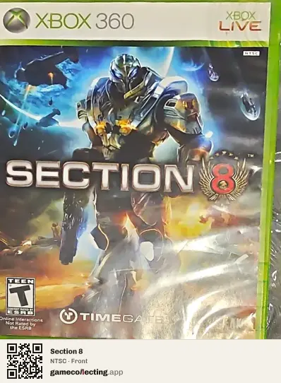 Section 8 Xbox 360, NTSC box front