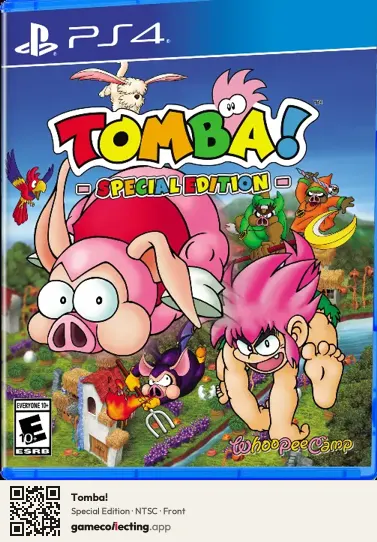 Tomba! PlayStation 4, NTSC box front