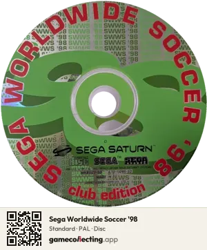 Sega Worldwide Soccer '98 Sega Saturn, PAL disc