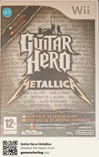 Guitar Hero: Metallica Nintendo Wii, Spain box front
