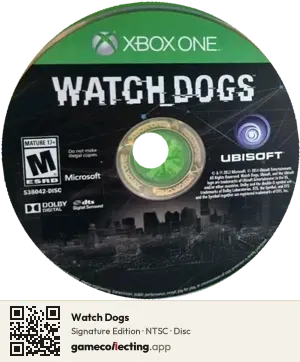 Watch Dogs Xbox One, NTSC disc