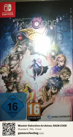 Master Detective Archives: RAIN CODE Nintendo Switch, PAL box front