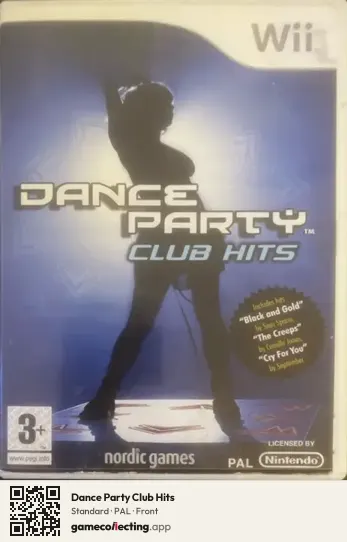 Dance Party Club Hits Nintendo Wii, PAL box front