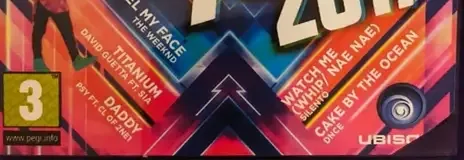 Just Dance 2017, the USK square on its front