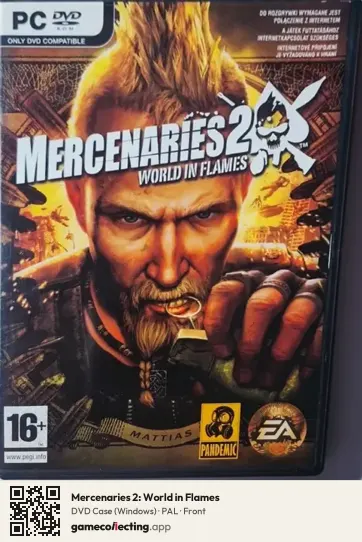 Mercenaries 2: World in Flames Computer, PAL box front