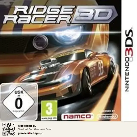 Ridge Racer 3D Nintendo 3DS, Germany box front