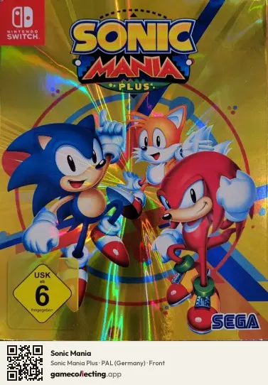 Sonic Mania Nintendo Switch, Germany box front