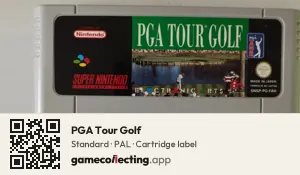 PGA Tour Golf Super Nintendo Entertainment System, PAL cartridge label