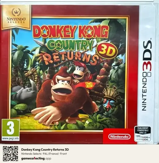 Donkey Kong Country Returns 3D Nintendo 3DS, France box front