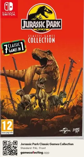 Jurassic Park Classic Games Collection Nintendo Switch, PAL box front