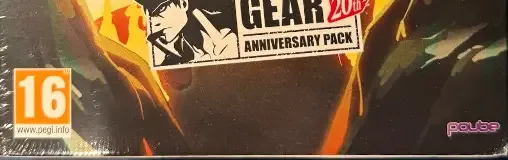Guilty Gear 20th Anniversary Pack, the PEGI square on its front