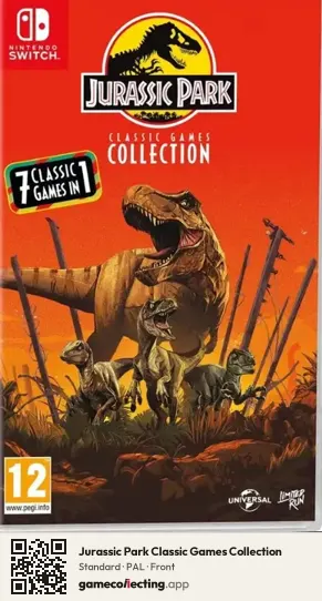 Jurassic Park Classic Games Collection Nintendo Switch, PAL box front