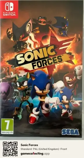 Sonic Forces Nintendo Switch, United Kingdom box front