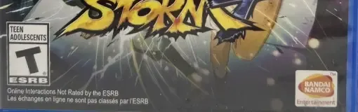 Naruto Shippuden: Ultimate Ninja Storm 4, the ESRB box on its front