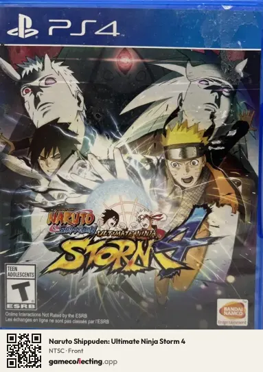 Naruto Shippuden: Ultimate Ninja Storm 4 PlayStation 4, NTSC box front