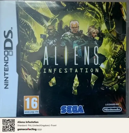 Aliens: Infestation Nintendo DS, United Kingdom box front