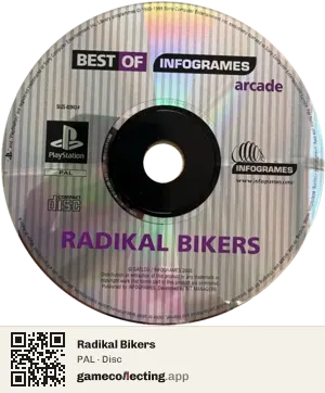 Radikal Bikers PlayStation, PAL disc