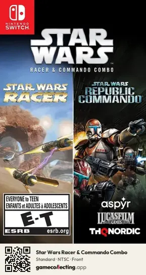 Star Wars Racer & Commando Combo Nintendo Switch, NTSC box front