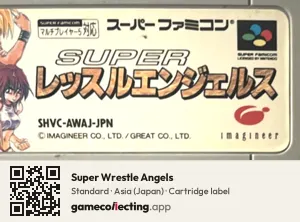 Super Wrestle Angels Super Nintendo Entertainment System, Asia cartridge label