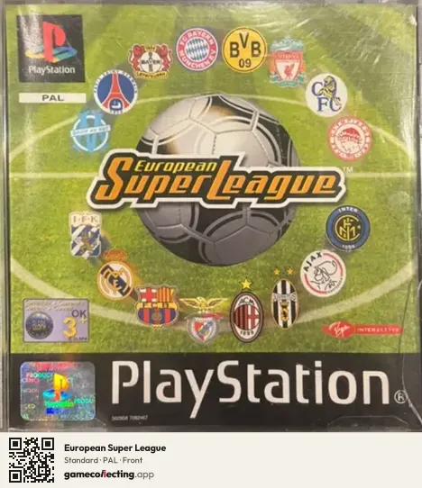 European Super League PlayStation, PAL box front