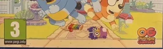 Bluey: The Videogame, the PEGI square on its front