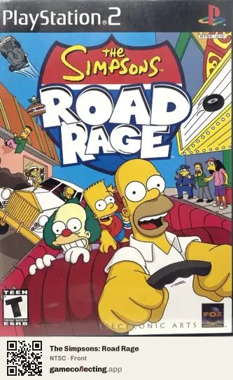 The Simpsons: Road Rage PlayStation 2, NTSC box front
