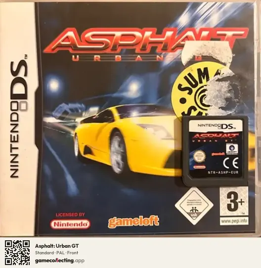 Asphalt: Urban GT Nintendo DS, PAL box front