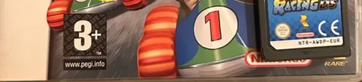 Diddy Kong Racing DS, the PEGI square on its front