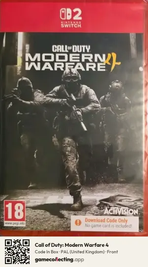 Call of Duty: Modern Warfare 4 Nintendo Switch 2, United Kingdom box front