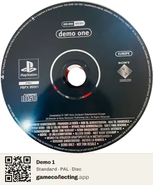 Demo 1 PlayStation, PAL disc