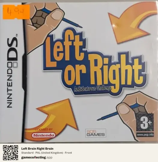 Left Brain Right Brain Nintendo DS, United Kingdom box front