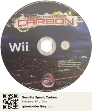 Need for Speed: Carbon Nintendo Wii, PAL disc