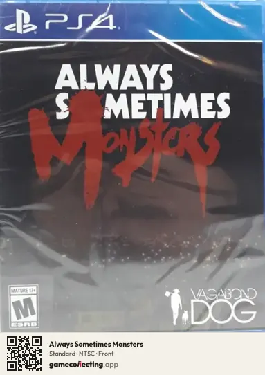 Always Sometimes Monsters PlayStation 4, NTSC box front