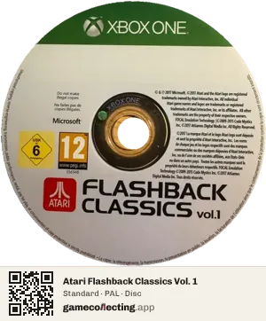 Atari Flashback Classics Vol. 1 Xbox One, PAL disc