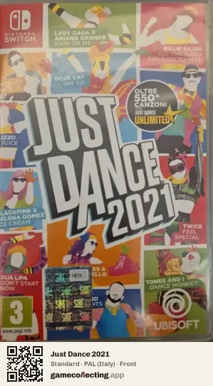 Just Dance 2021 Nintendo Switch, Italy box front