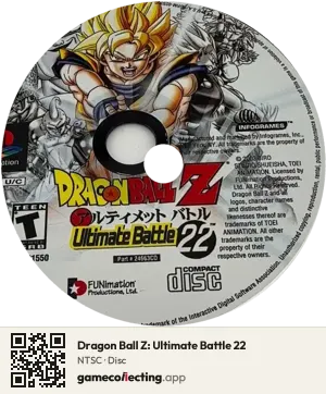 Dragon Ball Z: Ultimate Battle 22 PlayStation, NTSC disc